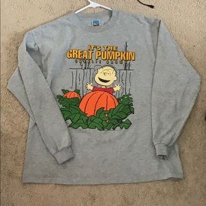 Charlie Brown Halloween pumpkin patch long sleeve